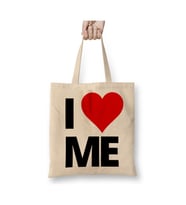 I Love Me Beyaz Bez Çanta Uzun Saplı Alışveriş Çantası Plaj Çantası
