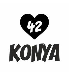 Kalpli 42 Konya Araba Sticker siyah 20x15 CM (Siyah)