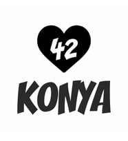 Kalpli 42 Konya Araba Sticker siyah 20x15 CM (Siyah)