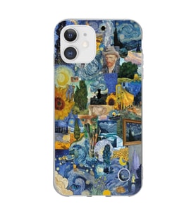 Iphone 11 Uyumlu Vincent Van Gogh Sanatsal Tasarımlı Şeffaf Telefon Kılıfı