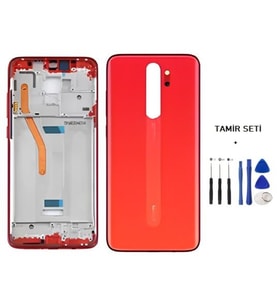 Xiaomi Redmi NOTE 8 PRO FULL Kasa Arka Kapak Takım KIRMIZI - TAMİR SETİ
