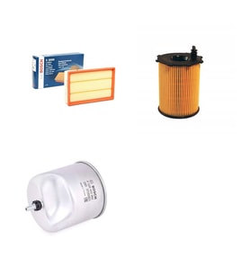 Bosch Filtre Bakım Seti Peugeot 301 1.6 BlueHDI Dizel 92 Beygir Hava + Yağ f. + Yakıt Filtre Bosch