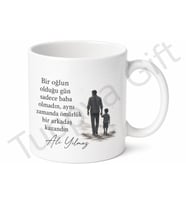 Oğlunun En İyi Arkadaşı Baba Yazılı Kupa Bardak Babalar Günü Hediye