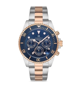Momentus Metal Spor Lacivert Kadran Kronometre SM361T-11SR Erkek Kol Saati