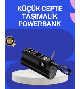 Pd 20w Hızlı Şarjlı Kablolu Kablosuz Kullanım Powerbank
