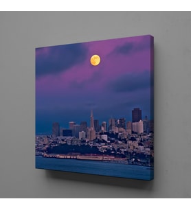 AY DENİZ UYUMU KANVAS TABLO 200x200cm