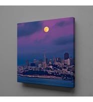 AY DENİZ UYUMU KANVAS TABLO 200x200cm
