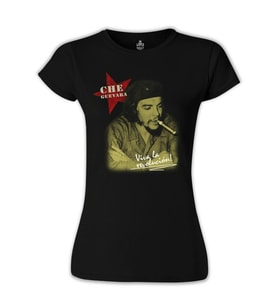 Che Guevara - Puro Siyah Bayan Tshirt