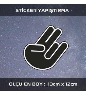 arka cam el işaret etiket sticker - 2 adet çıkartma araba motosiklet kask atv tablet pc buzdolabı otomobil bilgisayar uyumlu