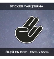 arka cam el işaret etiket sticker - 2 adet çıkartma araba motosiklet kask atv tablet pc buzdolabı otomobil bilgisayar uyumlu
