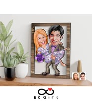 BK Gift Kişiye Özel Sevgililer Karikatürlü 3D Ahşap Tablo, Sevgiliye Hediye, Sevgililer Günü Hediyesi, Yıl Dönümü Hediyesi, Doğum Günü Hediyesi-56