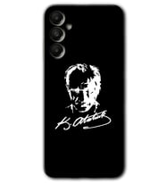 Galaxy A05s Kılıf HD Desen Baskılı Kılıf - Atatürk Silüet İmza