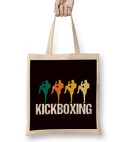 Retro Kickboxer Vintage Fighter Kickboxing Martial Arts MMA Bez Çanta Uzun Saplı