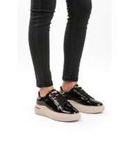 Ayakmod Siyah Bağcıklı Hafif Kadın Sneaker Lady 029 Z (Siyah Rugan)