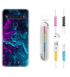 TCL 10L 10 Plus 10SE 20E 20SE 30SE L7 Kılıf Kablo Koruma Spiral Silikon Explosive 1734