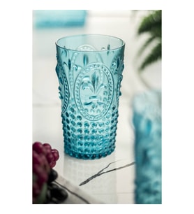Akrilik Aquamarin Tekli Uzun Bardak & Su Meşrubat Bardağı 750 ml ( Büyük Boy & Cam Değildir )