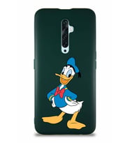 Oppo Reno 2Z Soft Premier Kapak Donald Duck-C Tasarımlı Silikon Kılıf - Yeşil (Şeffaf)