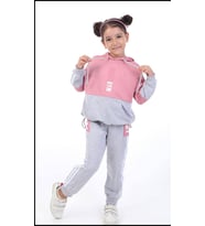 Toontoy Kız Çocuk Baskılı Eşofman Takım (Gül Kurusu)