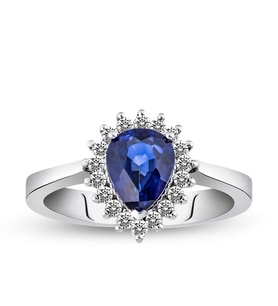 1.65 Karat Safir Pırlanta Yüzük