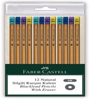 Faber Natural Silgili Kurşun Kalem 12li
