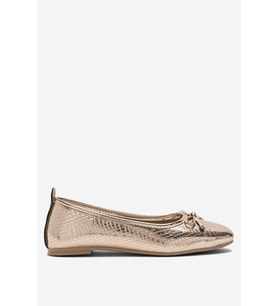 Fiyonklu Günlük Kadın Babet Ayakkabı ALTIN