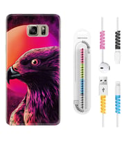 Samsung S7 Edge S20 Fe Plus Ultra S21 S22 Kılıf Kablo Koruma Spiral Silikon Red Eagle 1752