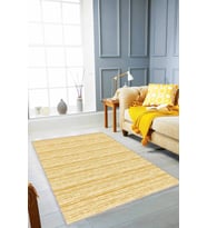 Sarı Sade Desensiz Kaymaz Tabanlı Dekoratif Halı ST02 - 100 x 160 cm