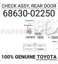 Kapı Gergisi Corolla / Auris Arka 2013-2019 R-L (Oem No:6863002250)