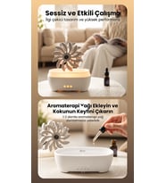 Değirmen Hava Nemlendirici Aroma Difüzörü Aromaterapi RGB Ledli Buhar Makinesi