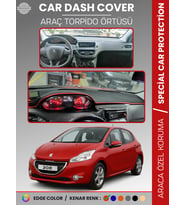 PEUGEOT 208 A9 (2012-2019) Torpido Örtüsü Ön Panel Koruma Tam Uyum UV Koruma Kaymaz Kolay Montaj