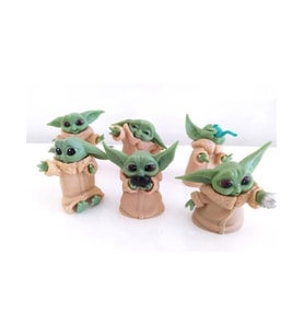 6 lı Star Wars 3D Baby Yoda Mini Figür Seti Oyuncak 6cm