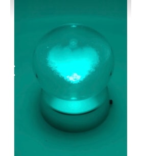 Cam Küre Led Işıklı Kalpli Hediyelik Gece Lambası (RGB)
