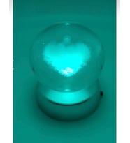 Cam Küre Led Işıklı Kalpli Hediyelik Gece Lambası (RGB)