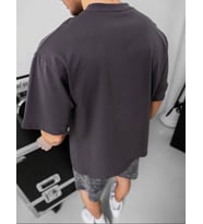 OVERSIZE ÖZEL DİKİM TEK RENK TİŞÖRT - MANKEN ÜST DÜZEY SPOR TİŞÖRT
