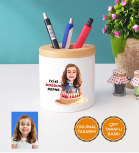 Kız Çocuğa Doğum Günü Hediyesi Kalemlik Kız Çocuk Hediyeleri (Beyaz)