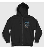 Presmono Unisex Siyah Soldier Sodom Fermuarlı Kapüşonlu Sweatshirt 388478tt