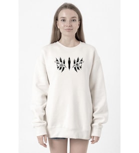 Demon Slayer Anime Upper Moon Demon Eyes Beyaz Kadın 2ip Sweatshirt