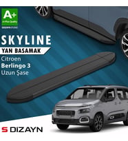 Citroen Berlingo 3 Uzun Şase Skyline Siyah Yan Basamak 213 Cm 2018 Üzeri A+ Kalite