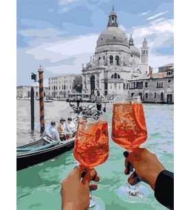 Venedikte Romantizm Sayılarla Boyama Seti(40x50 cm Tuval Şasesine Gerili)