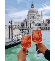 Venedikte Romantizm Sayılarla Boyama Seti(40x50 cm Tuval Şasesine Gerili)