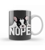 French Bulldog Nope 04 Kupa Bardak Porselen