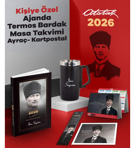 Kişiye Özel 2026 Atatürk Komutan Ajanda - Termos Bardak - Kartpostal - Masa Takvimi ve Ayraç