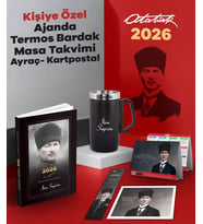 Kişiye Özel 2026 Atatürk Komutan Ajanda - Termos Bardak - Kartpostal - Masa Takvimi ve Ayraç