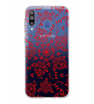 Samsung Galaxy M30 Kapak Nostalji Desen Tasarımlı Şeffaf Silikon Kılıf