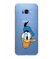Samsung Galaxy S8 Plus Kapak Donald Duck Tasarımlı Şeffaf Silikon Kılıf