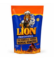 Lion Profesyonel Mangal Kömürü - Tek Kibritle Yanan 1.5 Kg