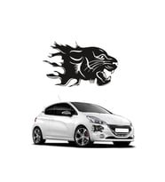 Panter Başı Oto Cam Sticker 20*20 Cm