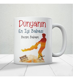 Dünyanın En İyi Babası Benim Babam Baskılı Babalar Günü Kupa Bardak Kahve Kupa Bardak