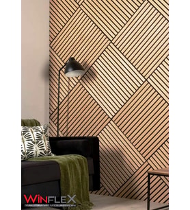 WİNFLEX MİNİ EKO AKUSTİK AHŞAP PANEL SAFİR MEŞE - 60X60CM