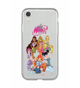 Iphone XR Uyumlu Winx Club Desenli Şeffaf Telefon Kılıfı